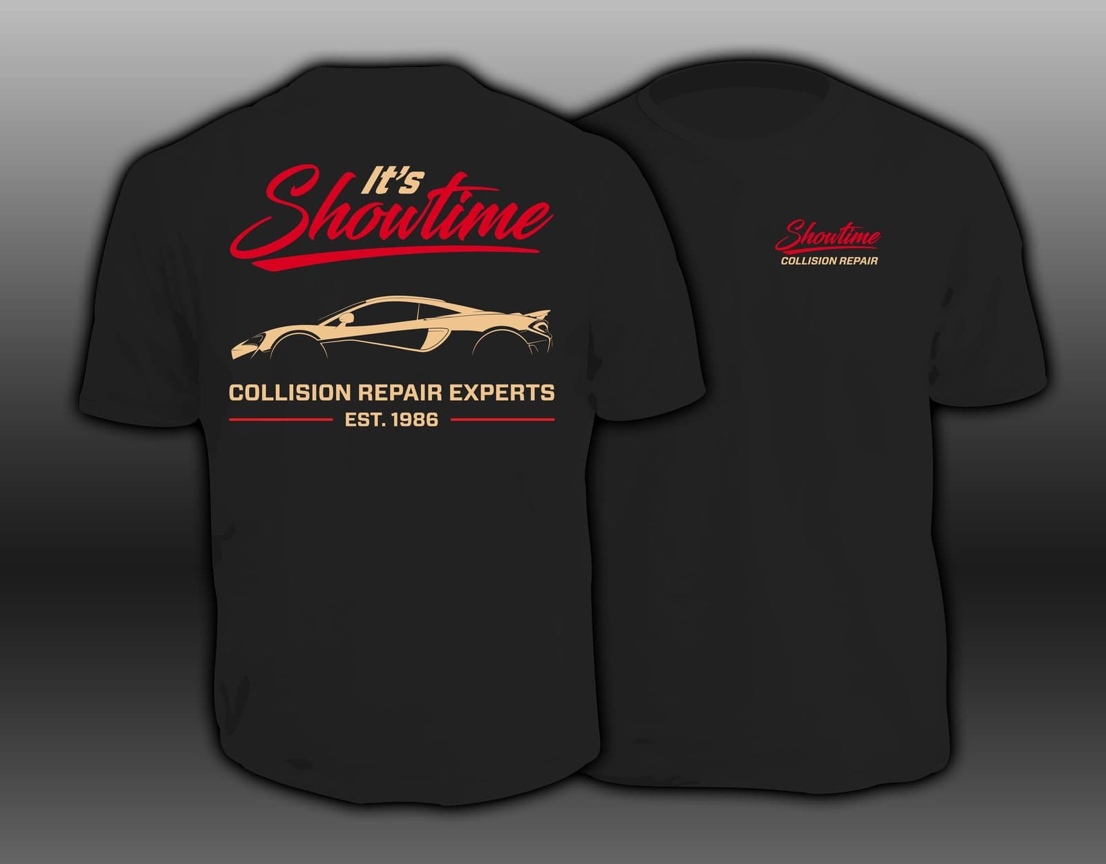Showtime Auto Body tee design