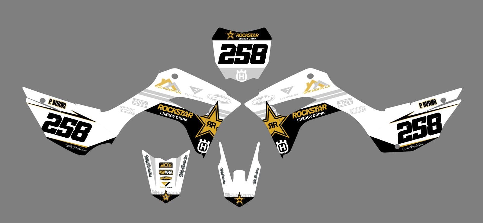 P. Burns #258 Husqvarna graphics kit
