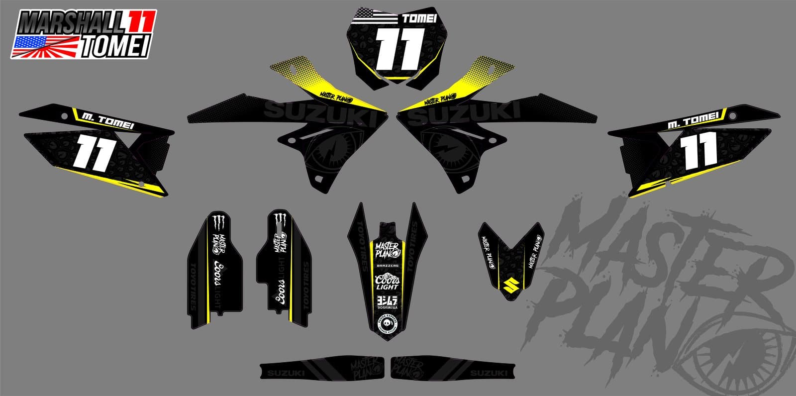 Marshall Tomei #11 Suzuki graphics kit