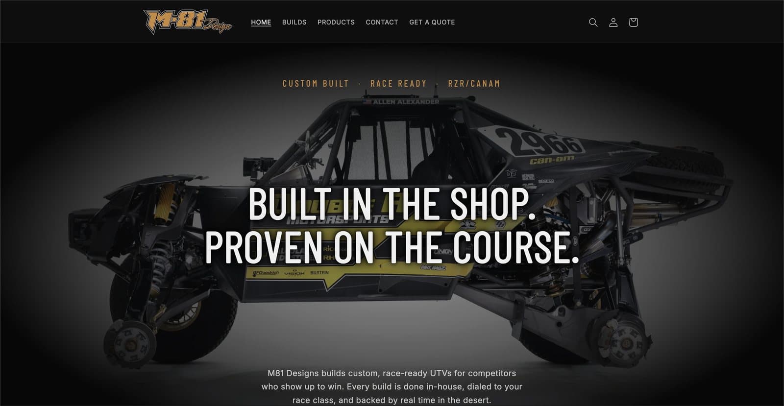 M81 Designs website preview